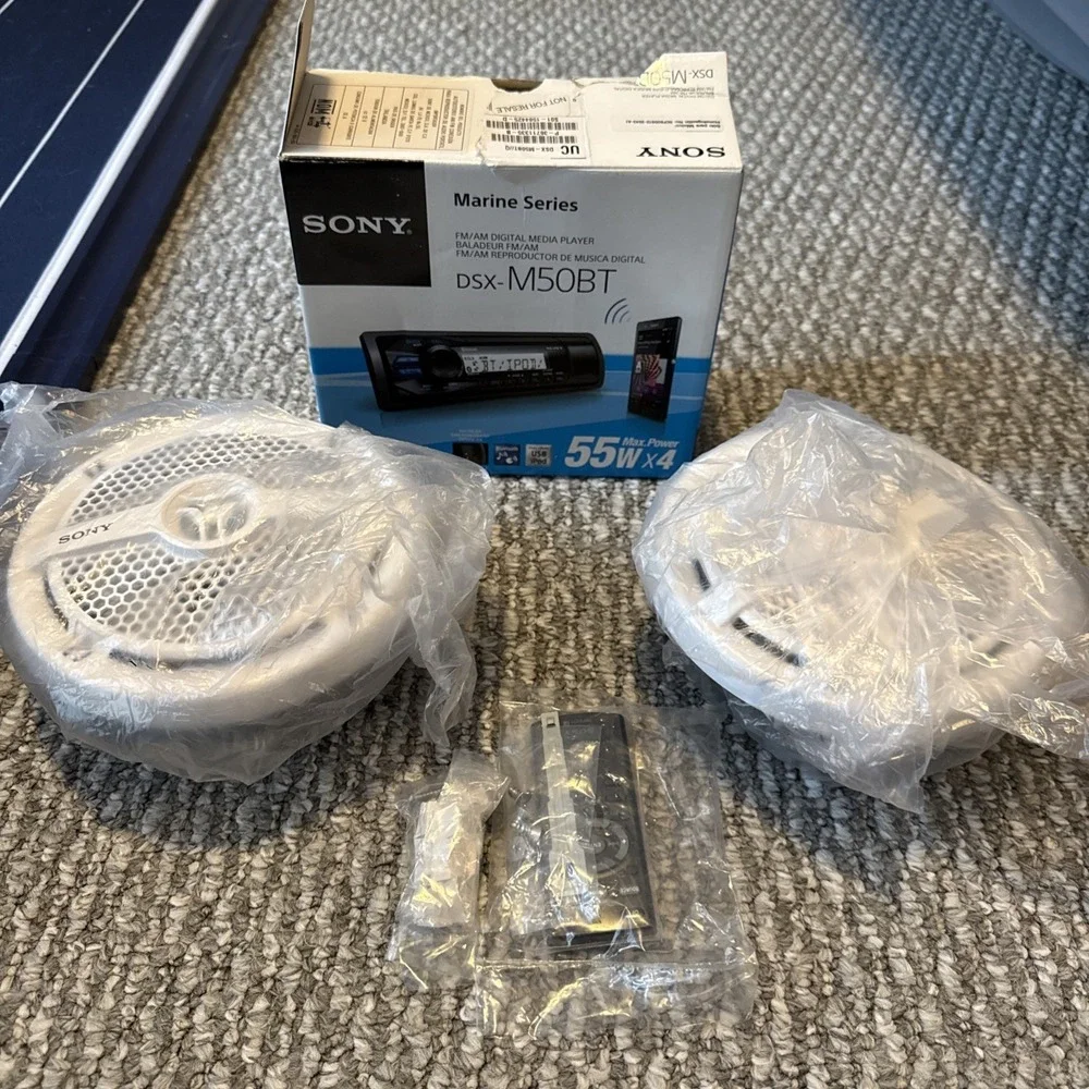 Sony Marine Boat DSX-M50BT Marine Series XS-MP1621 Speakers & Remote No Radio